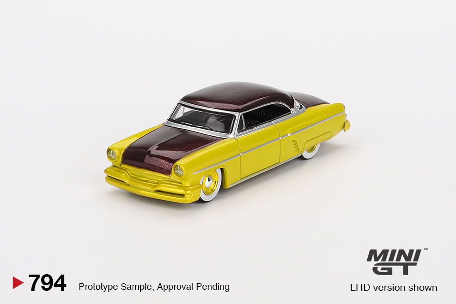 [Box] MiniGT - Lincoln Capri Hot Rod 1954 Lime Yellow - 8