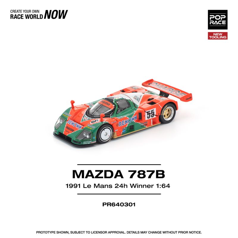 [Pre Order] Pop Race - Mazda 787B 1991 Le Mans 24H Winner