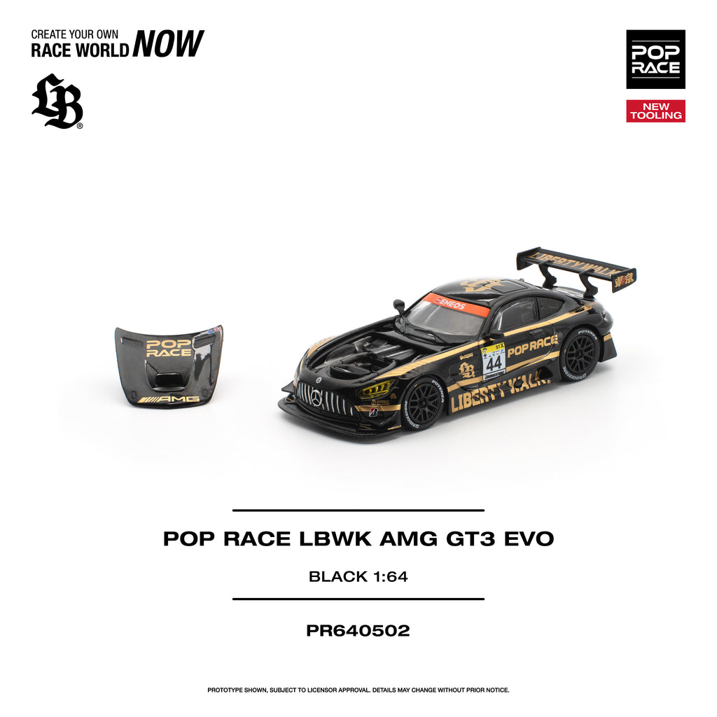 [Combo] LBWK AMG GT3 EVO - Black & LBWK Truck - Black & Team Crew Figure Set