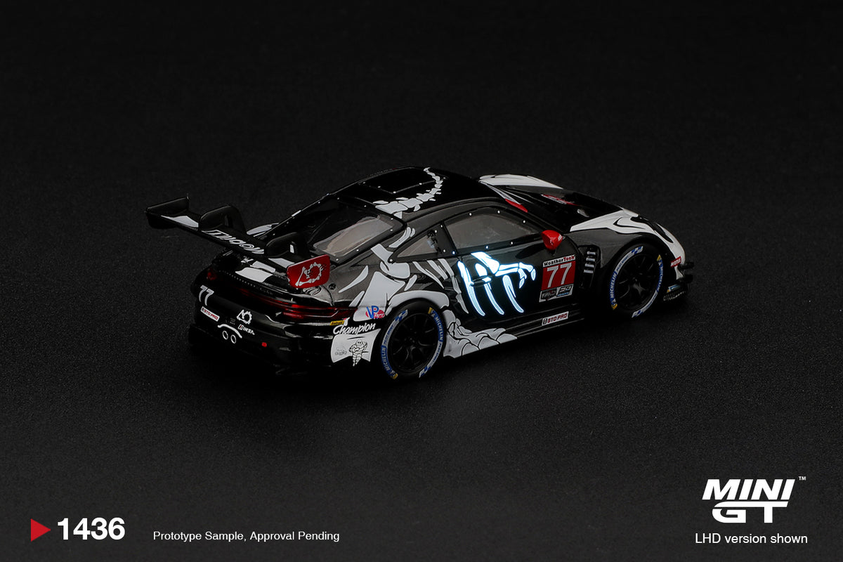 Porsche 911 GT3 R (992) #77 AO Racing "Skeleton Rexy" 2026 IMSA Petit Le Mans