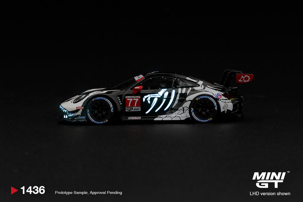 Porsche 911 GT3 R (992) #77 AO Racing "Skeleton Rexy" 2026 IMSA Petit Le Mans