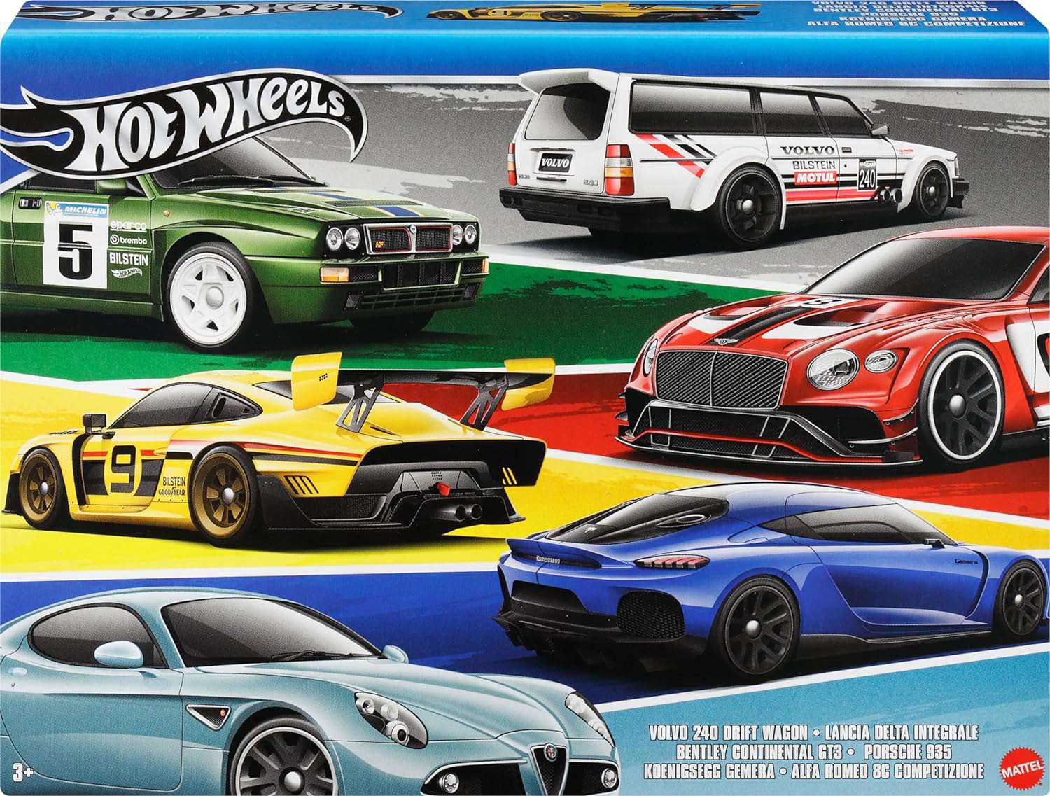 [⭐, Imported] Hot Wheels Silver Series European 6 Pack