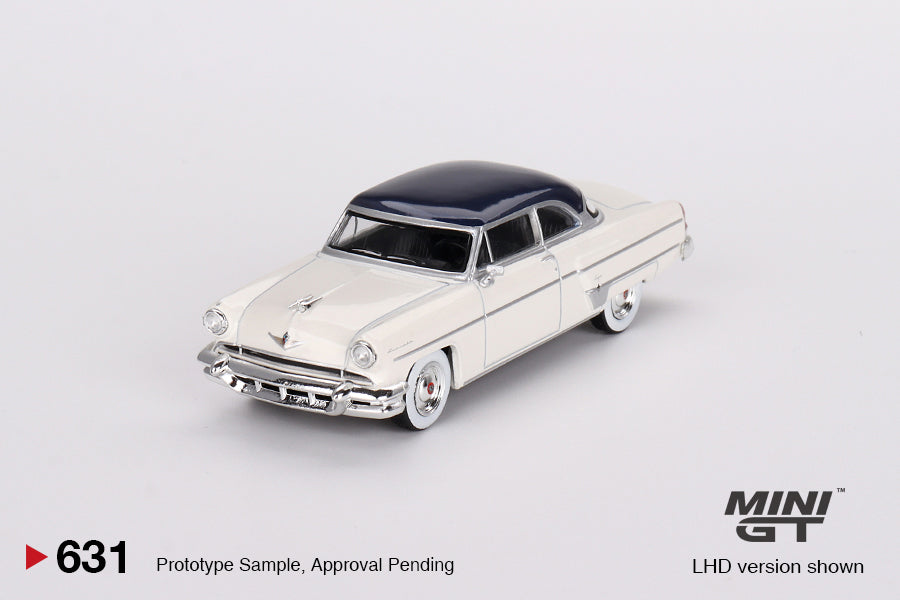 [Pre Order, Box] MiniGT - Lincoln Capri 1954 Arctic White / Atlantic Blue - 8
