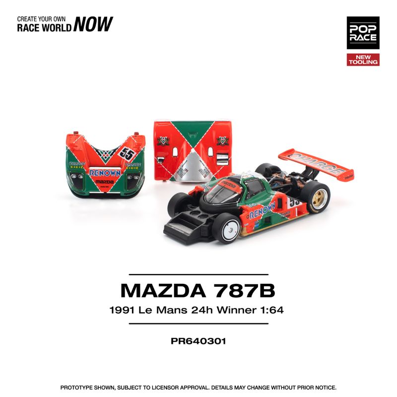 [Pre Order] Pop Race - Mazda 787B 1991 Le Mans 24H Winner