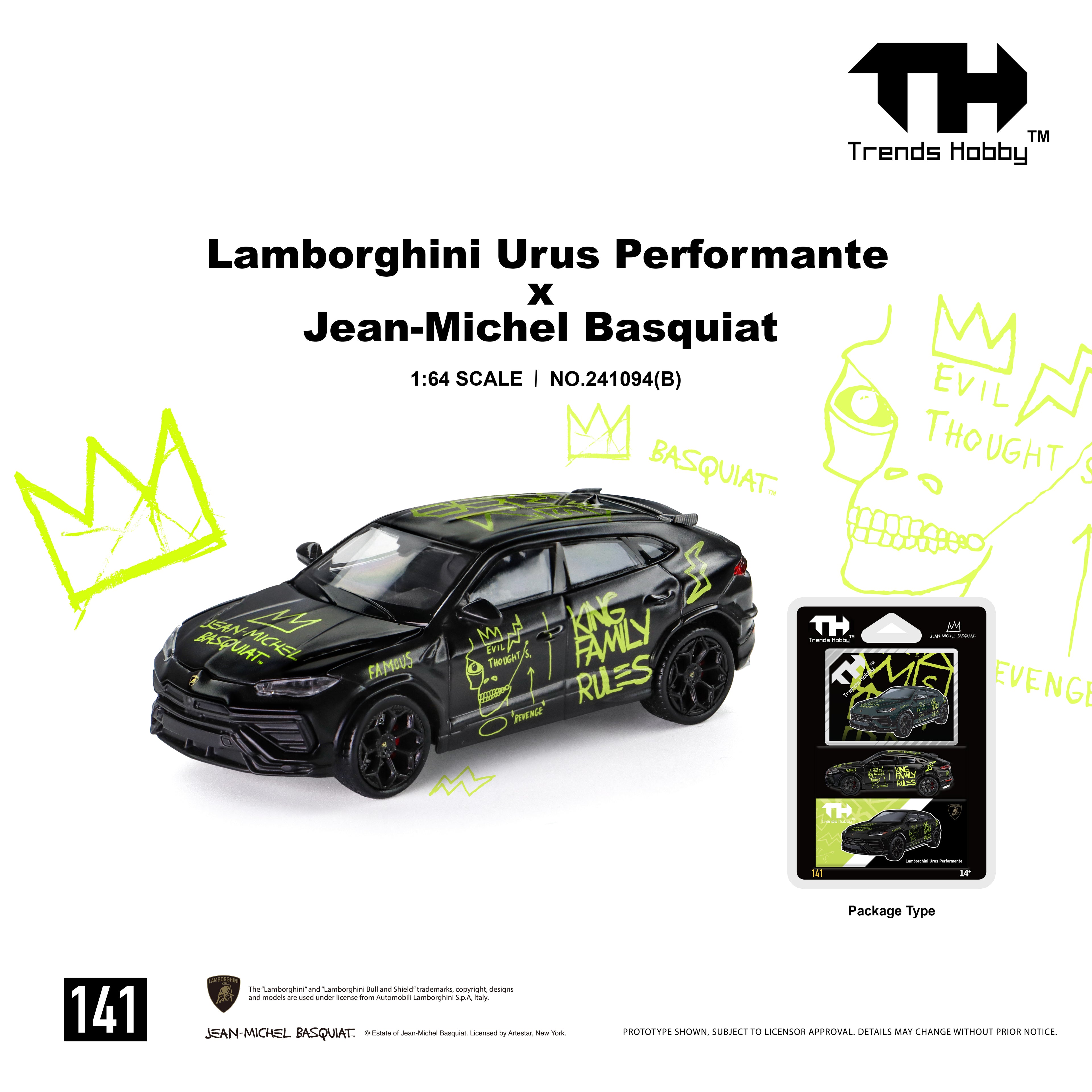Trends Hobby - Lamborghini Urus Performance x Basquiat - Matte Black