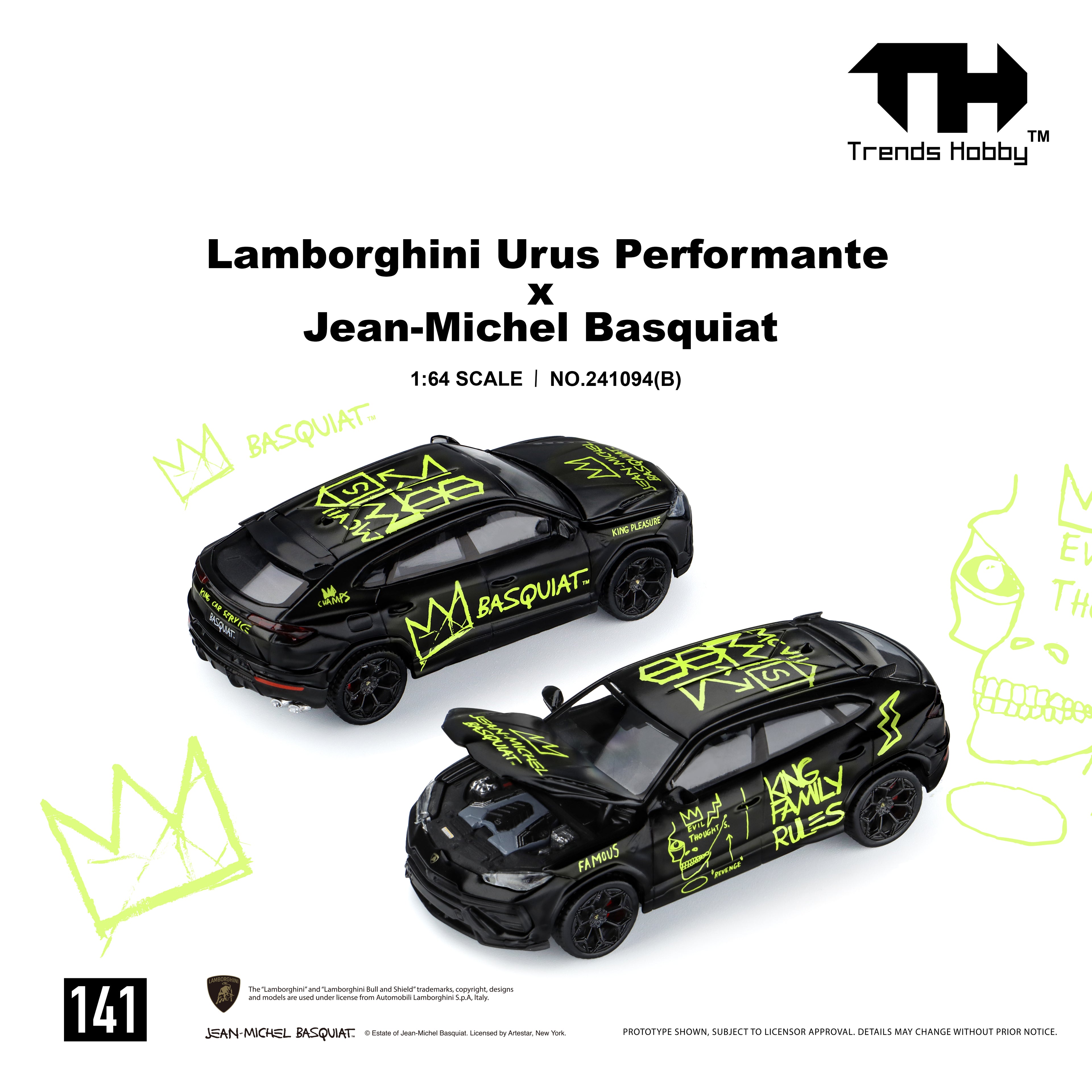 Trends Hobby - Lamborghini Urus Performance x Basquiat - Matte Black