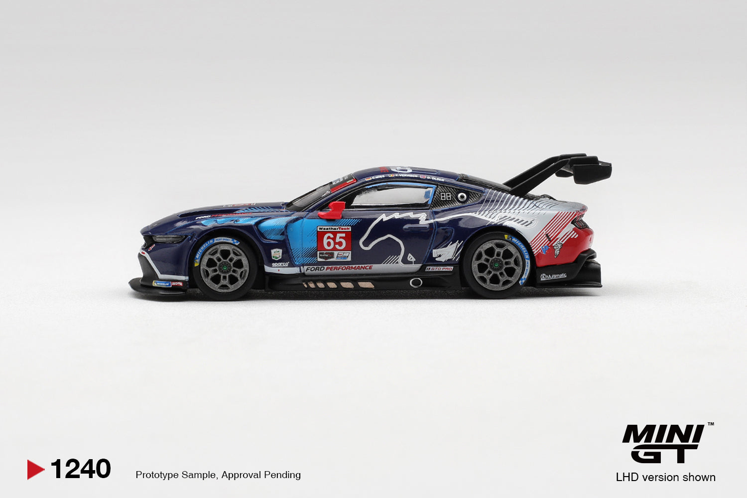 [Pre Order, Box] MiniGT - Ford Mustang GT3 #65 - Ford Multimatic Motorsports 2025 IMSA Daytona 24 Hrs Winner
