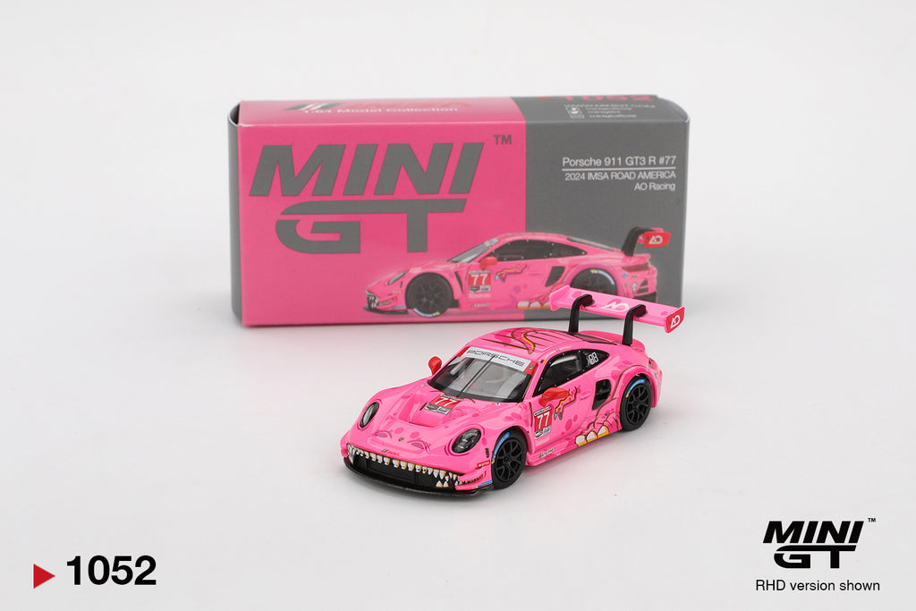 [Pre Order, Box] MiniGT - Porsche 911 GT3 R #77 AO Racing 2024 IMSA Road America - 7