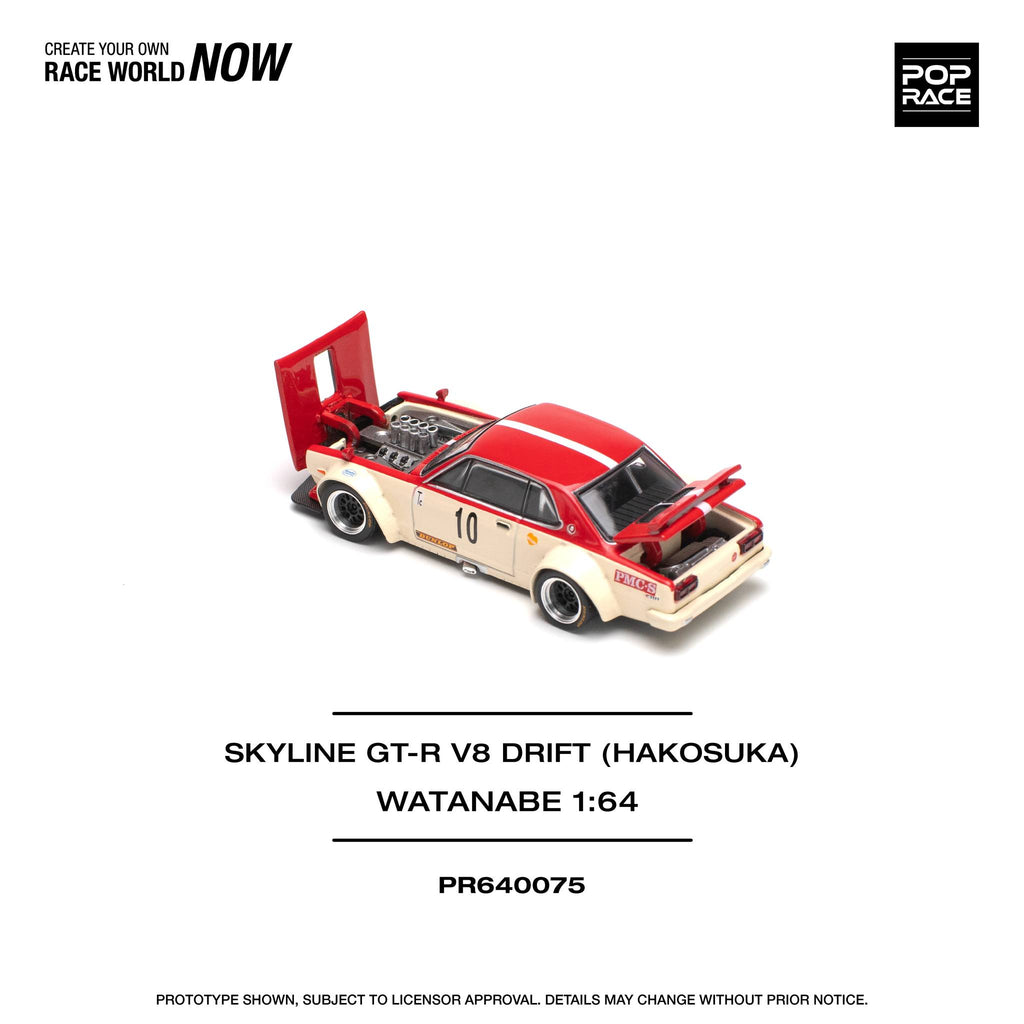 [Pre Order] Pop Race - SKYLINE GT-R V8 DRIFT (HAKOSUKA) WATANABE