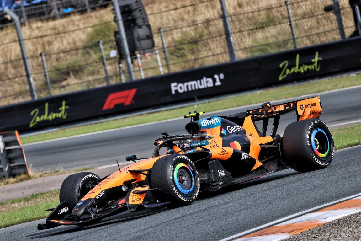 McLAREN MASTERCARD F1 TEAM MCL40 - LANDO NORRIS - WINNER ZANDVOORT GP 2026 with Figurine, Position Board and Trophy