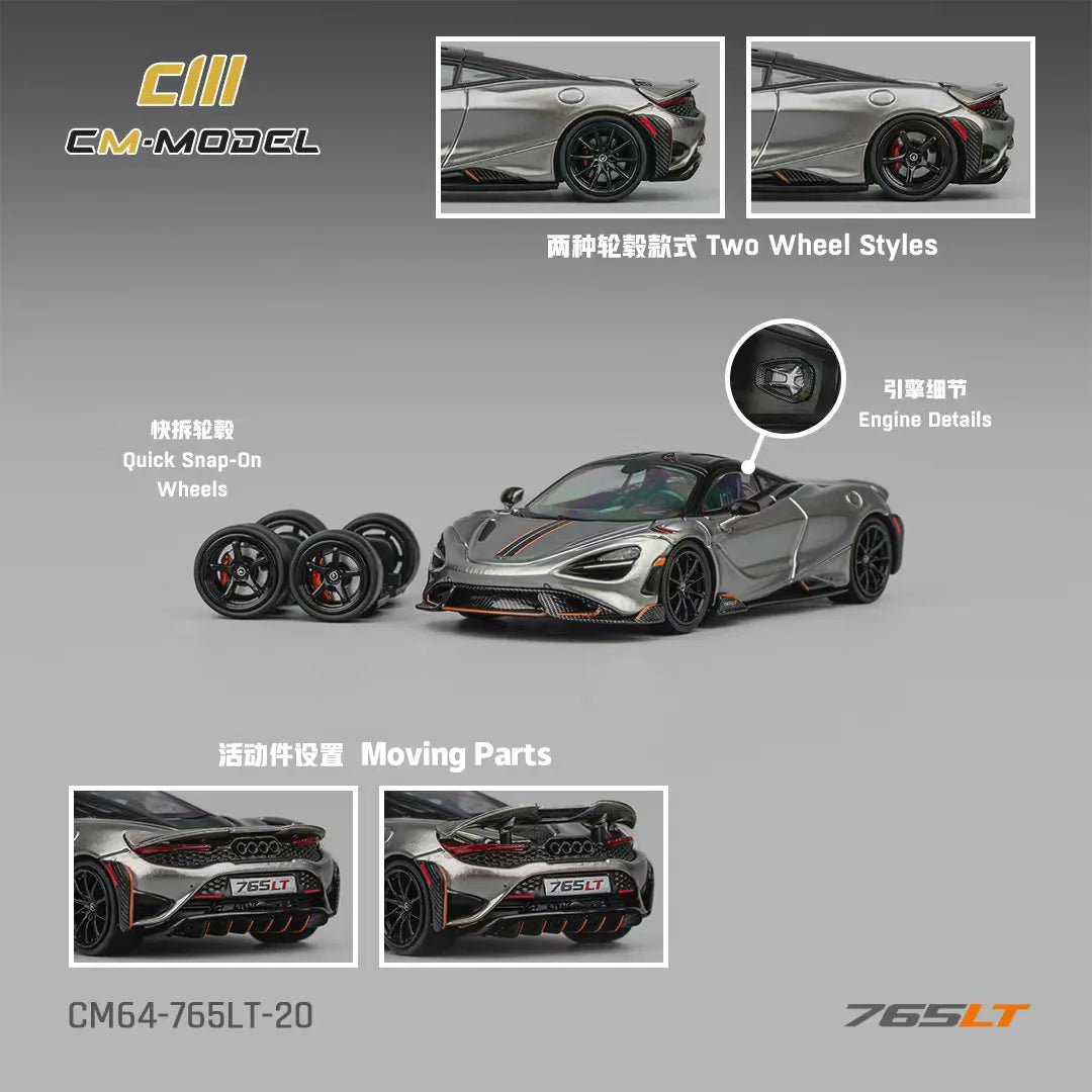 [Pre Order] CM Model - Mclaren 765LT - Silver Gray
