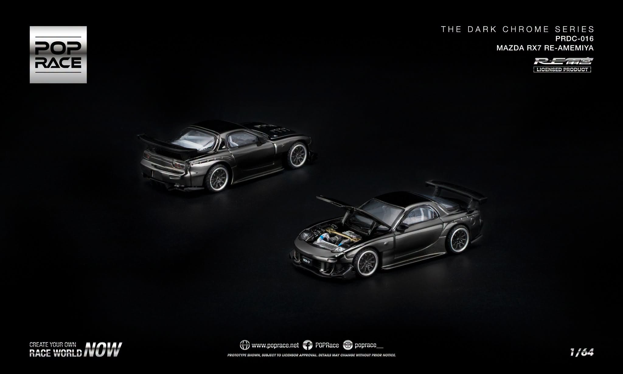 MAZDA RX7 RE-AMEMIYA - Dark Chrome