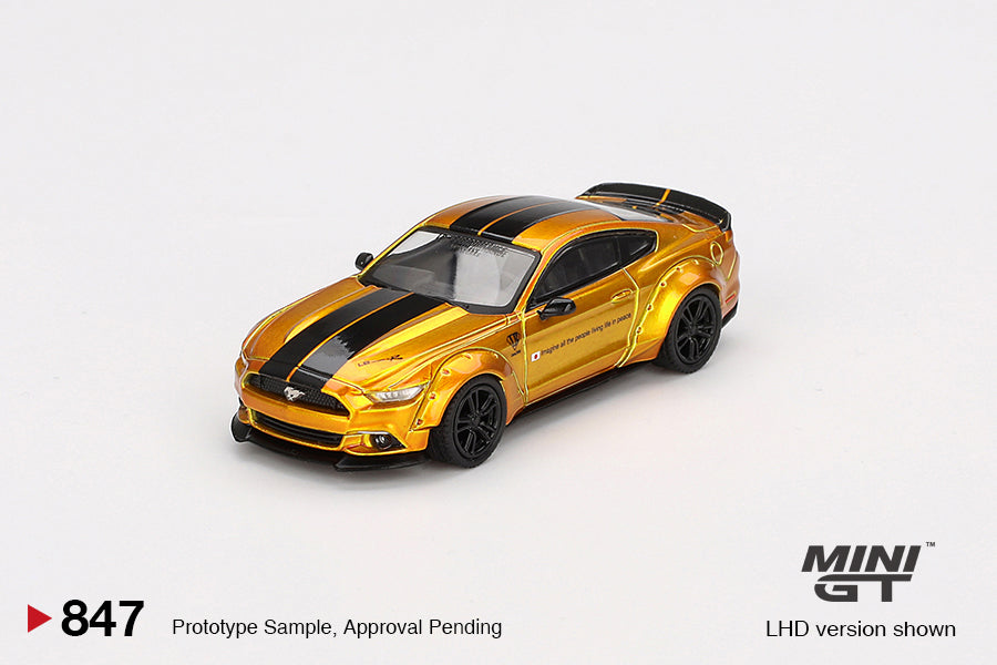 [Pre Order] MiniGT - LB-Works Ford Mustang Gold (Blister)