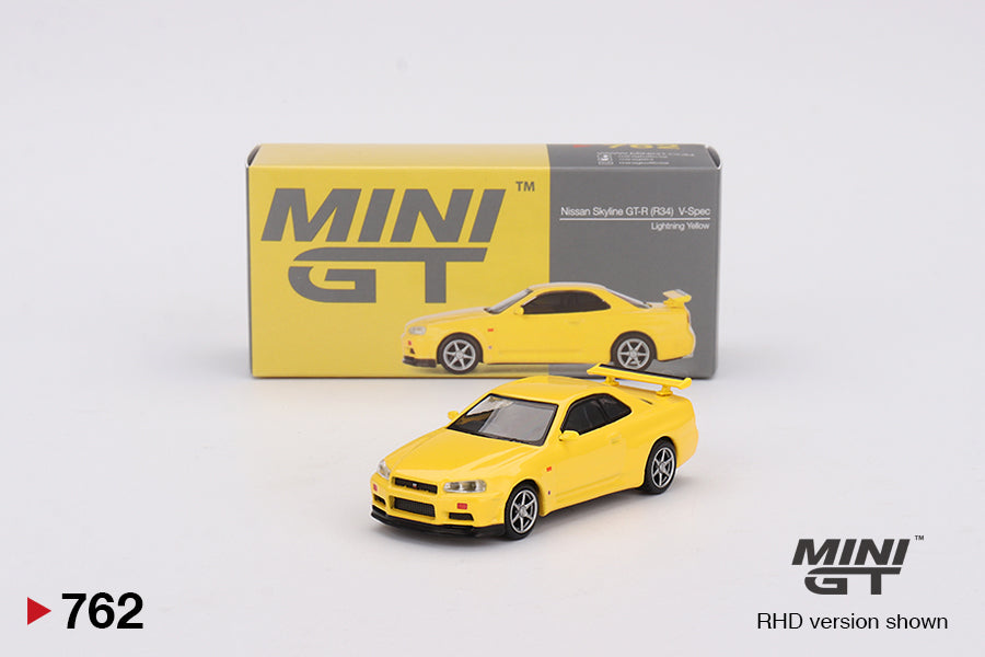 [Box] MiniGT - Nissan Skyline GT-R (R34) V-Spec Lightning Yellow - 7