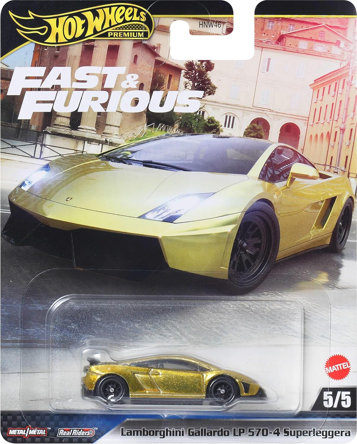 Hot Wheels Premium Fast & Furious Lamborghini Gallardo LP 570-4 Superleggera - Golden - 2025 Card