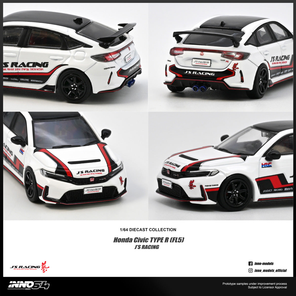 [Pre Order] Inno64 - HONDA CIVIC (FL5) J'S RACING