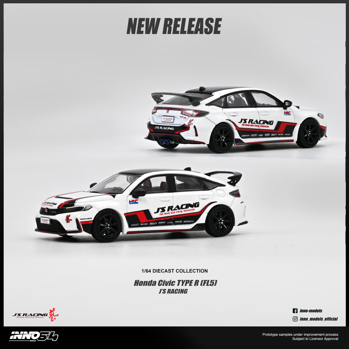 [Pre Order] Inno64 - HONDA CIVIC (FL5) J'S RACING