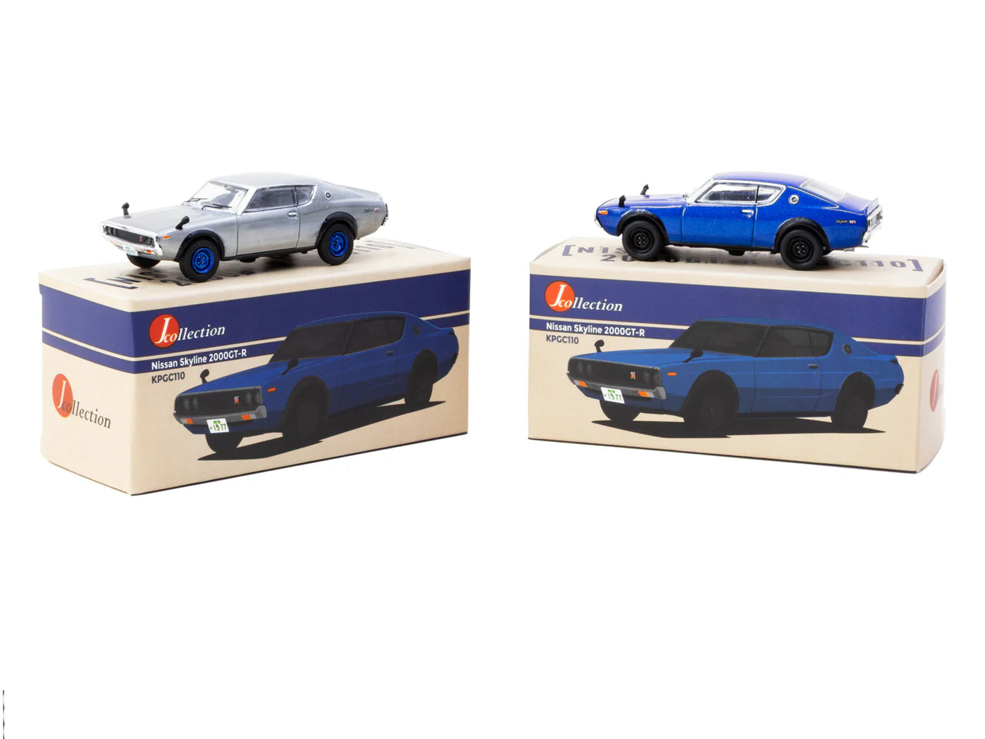 [Pre Order] Tarmac Works - J Collection Nissan Skyline 2000GT-R KPGC110 Blue Metallic - COLLAB64