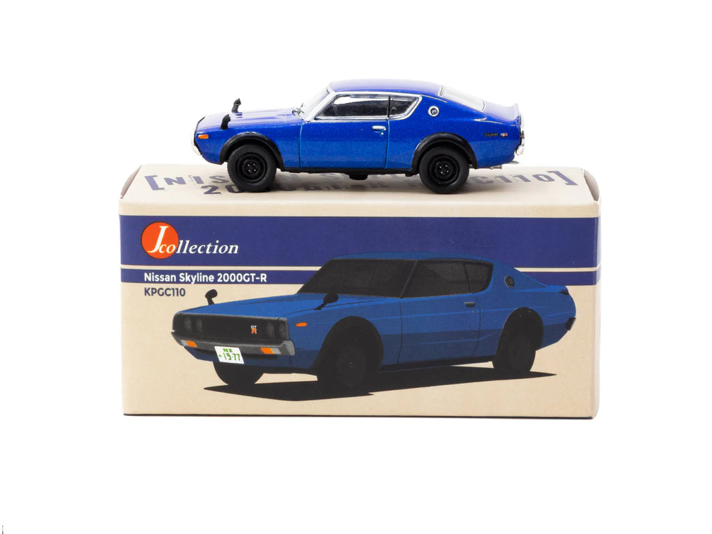 [Pre Order] Tarmac Works - J Collection Nissan Skyline 2000GT-R KPGC110 Blue Metallic - COLLAB64