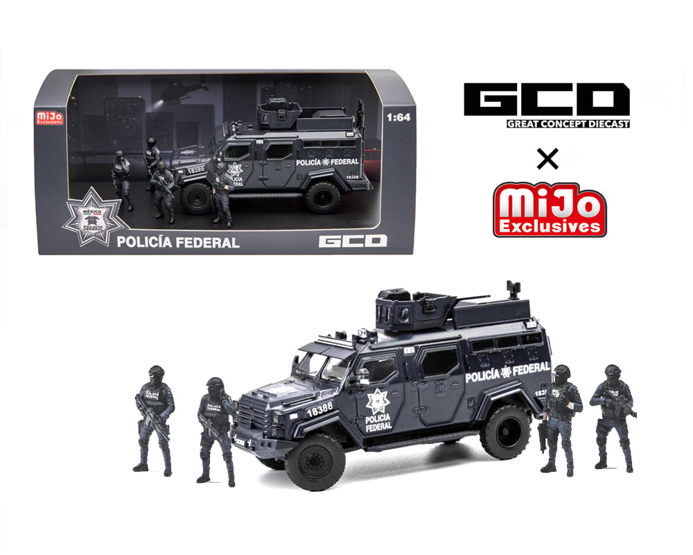 MEXICO POLICIA FEDERAL Tactical Armor Vehicle with Figures