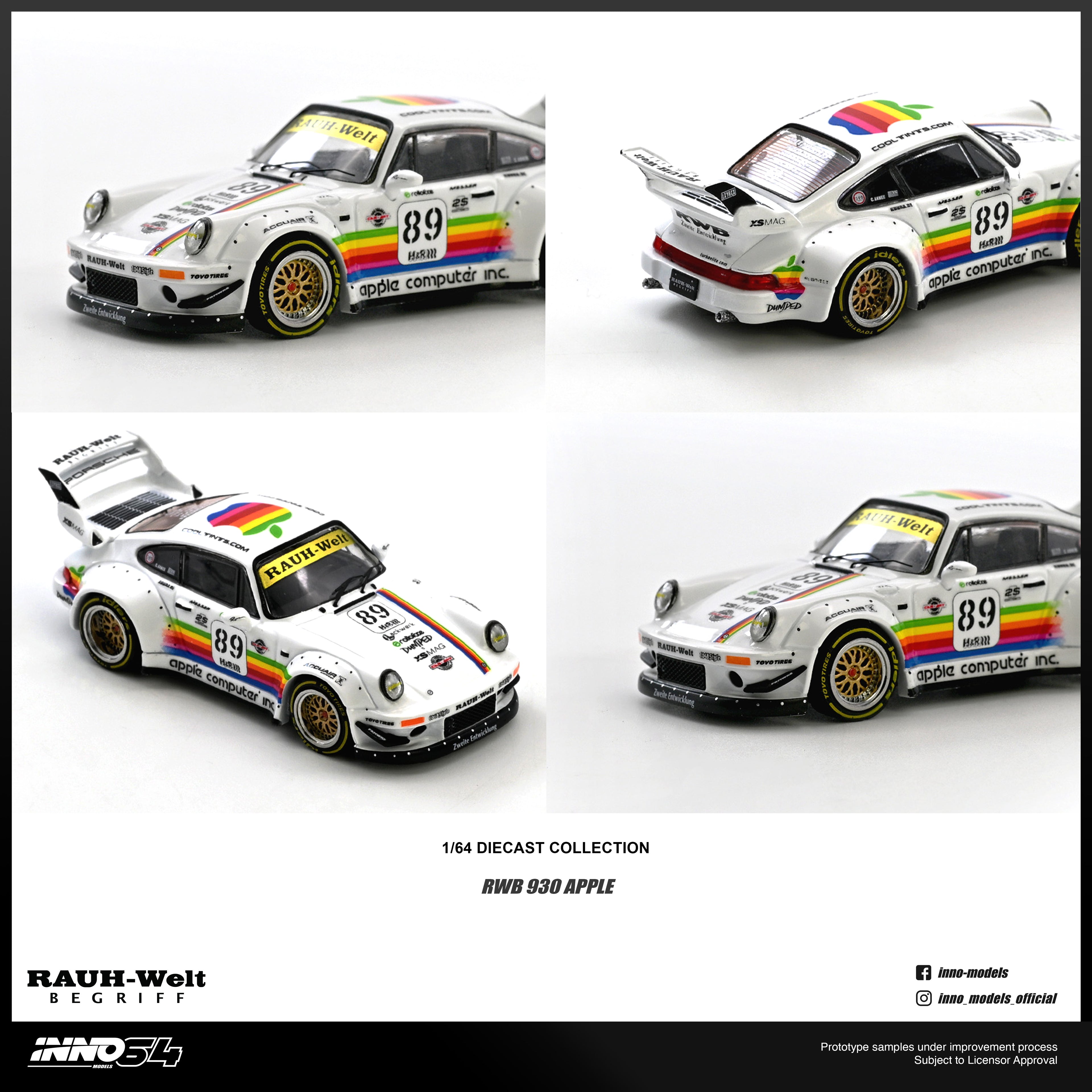 [Pre Order] Inno64 - RWB 930 #89 Apple Livery