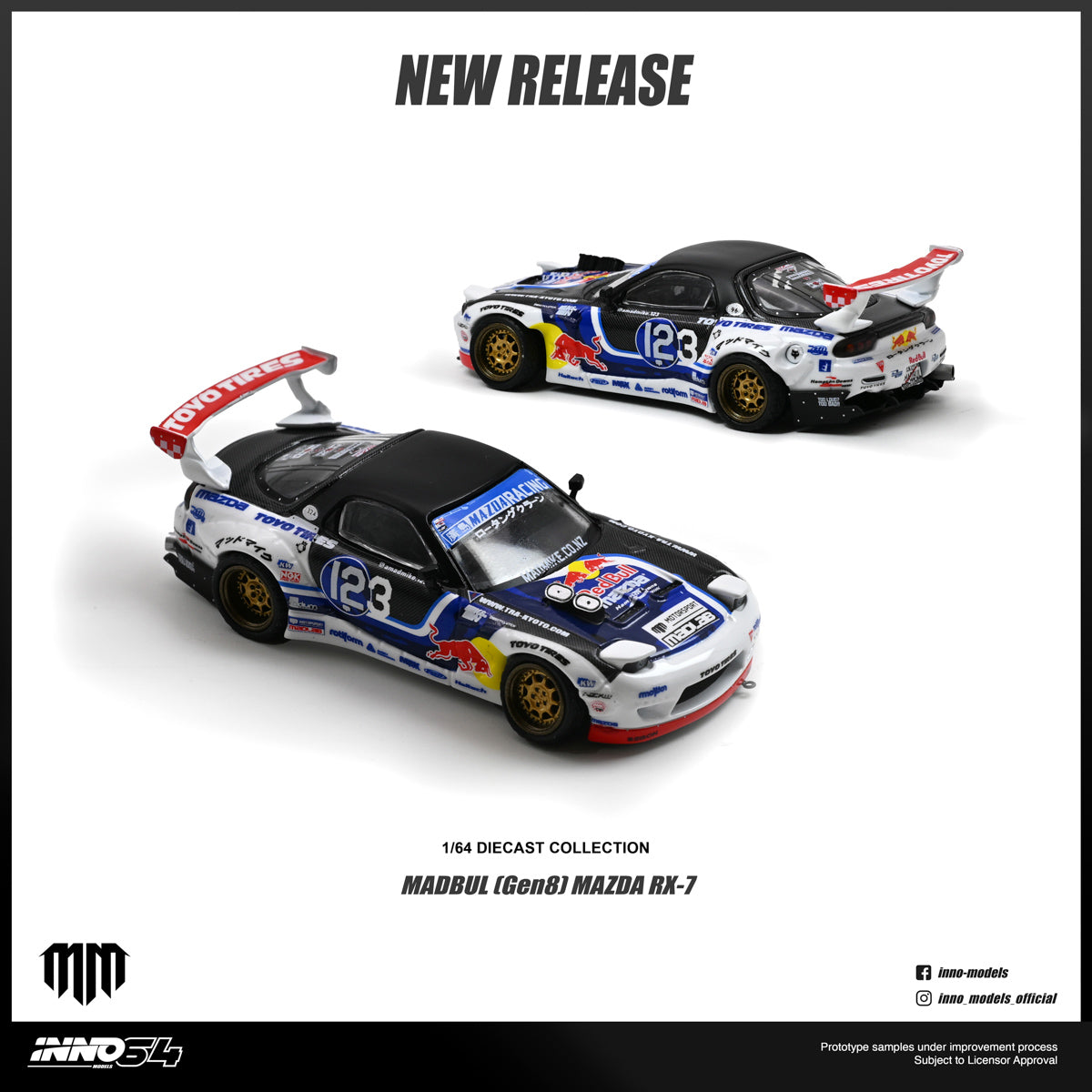 [Pre Order] Inno64 - MAZDA RX-7 MAD MIKE "MADBUL Gen8"