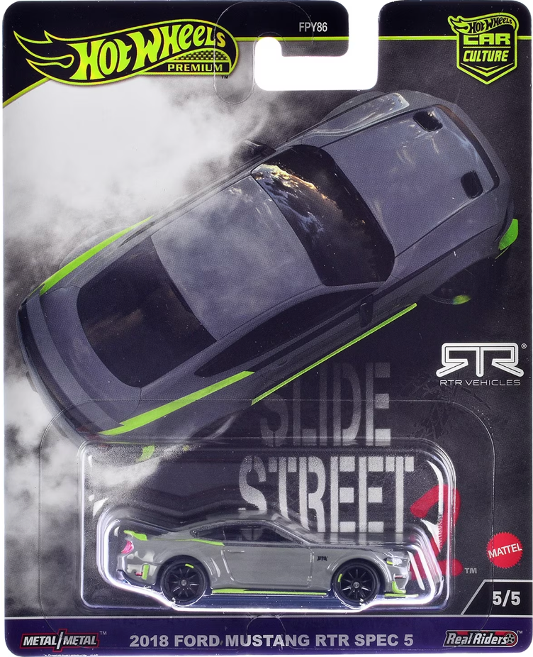 [Pre Order] Hot Wheels - 2018 Ford Mustang RTR Spec 5 Gray "Slide Street 2"