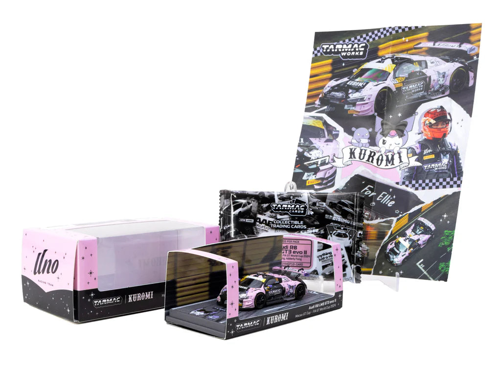 [Pre Order, Free Shipping] Tarmac Works 1/64 Audi R8 LMS GT3 evo II Macau GT Cup - FIA GT World Cup 2024 #10 with Tarmac Cards Combo Set - HOBBY64