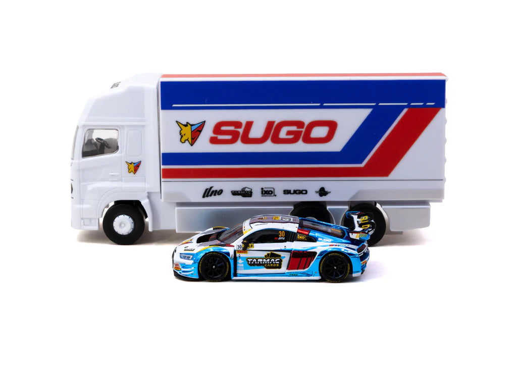 [Pre Order, Free Shipping] Tarmac Works 1/64 Audi R8 LMS GT3 evo II Macau GT Cup - FIA GT World Cup 2024 Uno Racing #30 with Tarmac Cards Combo Set and Truck Packaging - HOBBY64