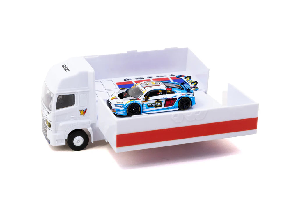 [Pre Order, Free Shipping] Tarmac Works 1/64 Audi R8 LMS GT3 evo II Macau GT Cup - FIA GT World Cup 2024 Uno Racing #30 with Tarmac Cards Combo Set and Truck Packaging - HOBBY64