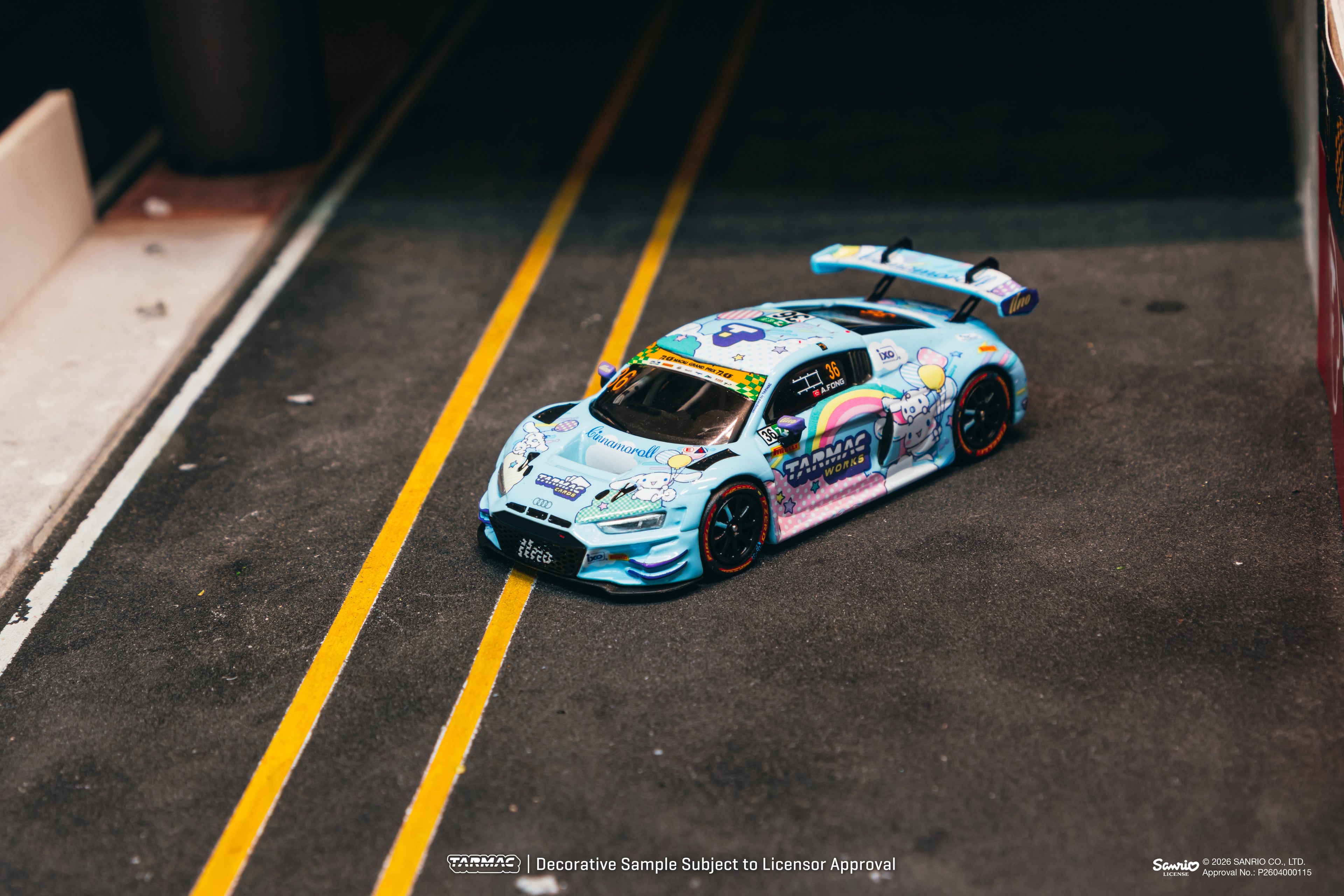 [Pre Order] Tarmac Works - Audi R8 LMS GT3 evo II Macau GT Cup - FIA GT World Cup 2025 - Uno Racing Adderly Fong