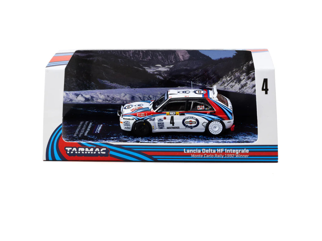 [Pre Order] Tarmac Works - Lancia Delta HF Integrale Monte Carlo Rally 1992 #04 Winner Didier Auriol / Bernard Occelli - HOBBY64
