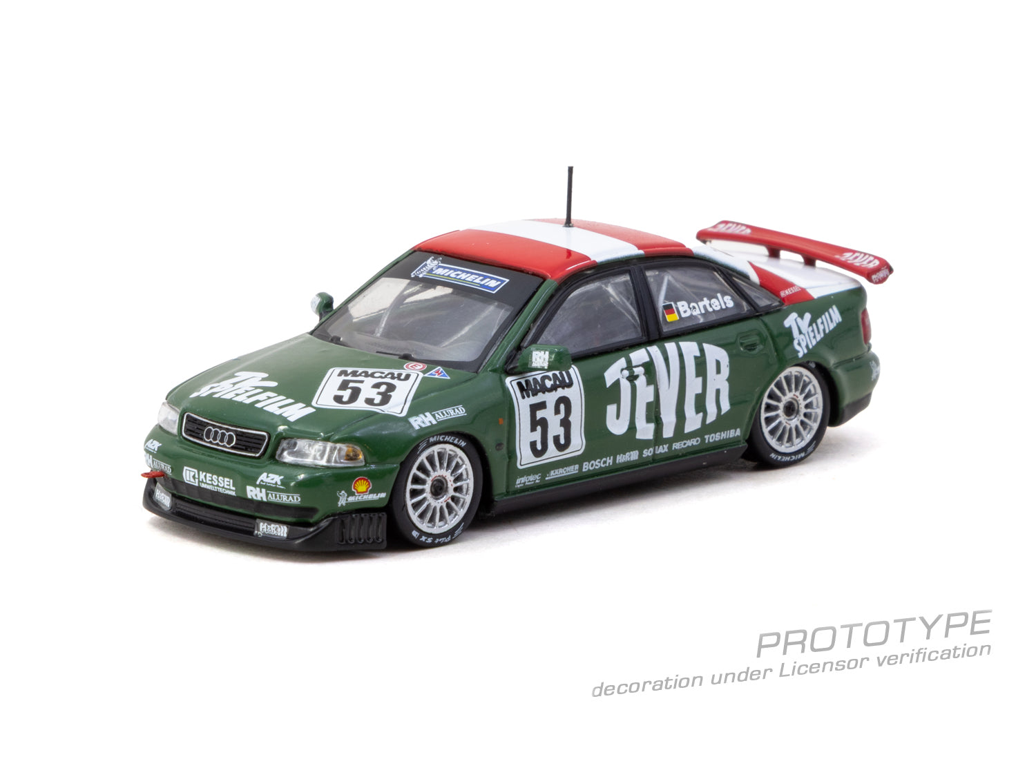 [Pre Order] Tarmac Works - Audi A4 quattro - Macau Guia Race 1999 Winner Michael Bartels