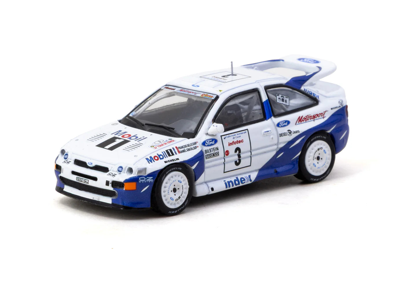 [Pre Order] Tarmac Works - Ford Escort RS Cosworth Tour de Corse - Rallye de France 1993 Winner #3