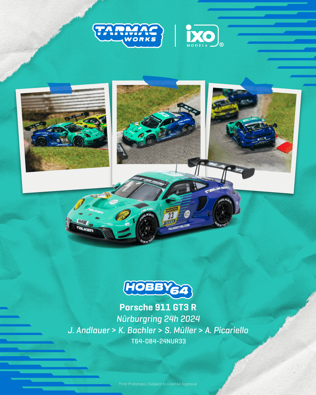 Pre Order] Tarmac Works - Porsche 911 GT3 R Nürburgring 24h 2024