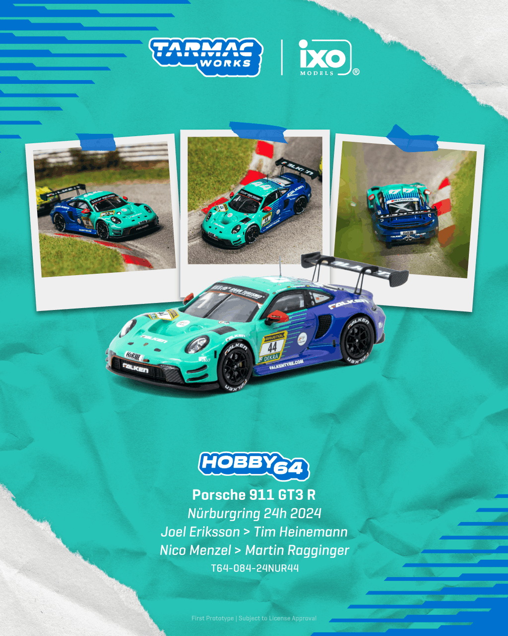 [Pre Order] Tarmac Works - Porsche 911 GT3 R - Nürburgring 24h 2024