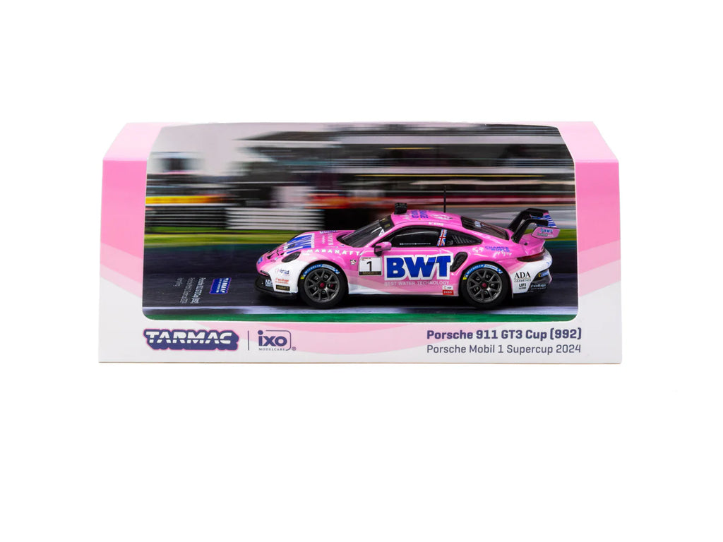 [Pre Order] Tarmac Works X iXO Models - Porsche 911 GT3 Cup (992) Porsche Mobil 1 Supercup 2024 #01 - HOBBY64