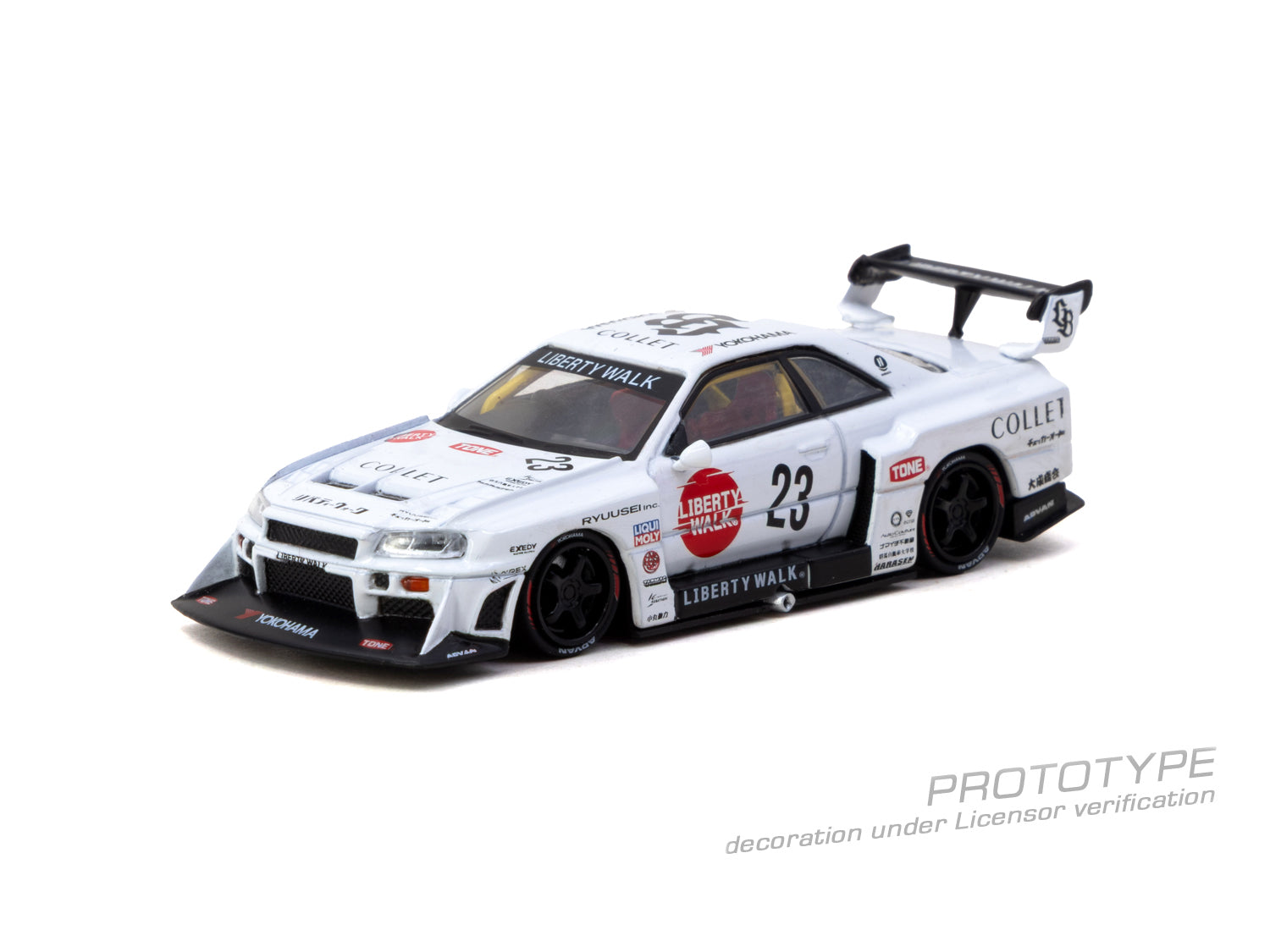 [Pre Order] Tarmac Works - LB-ER34 Super Silhouette SKYLINE - White