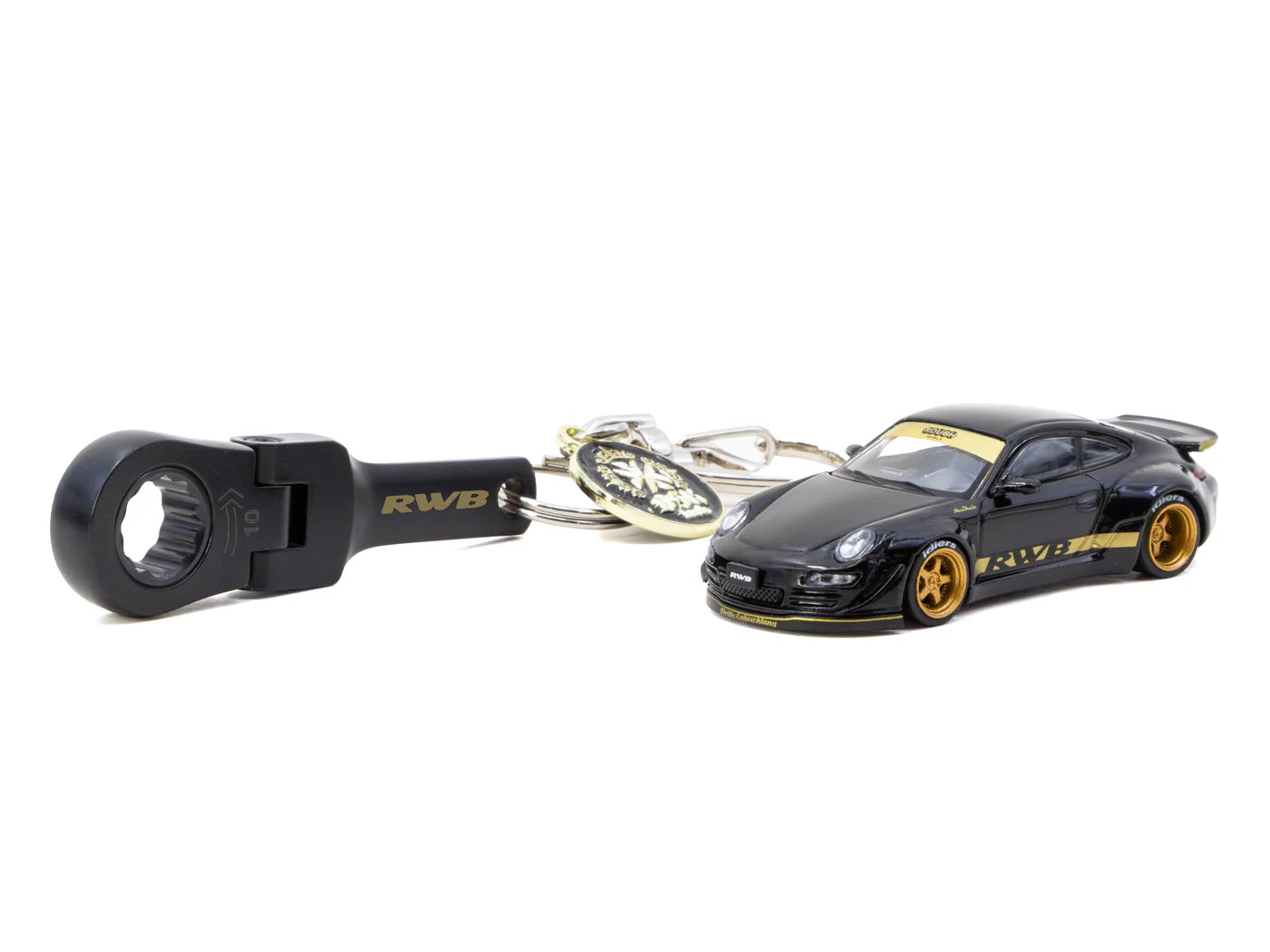 [Pre Order] Tarmac Works - OSK Tools x RWB x Tarmac Works 1/64 RWB 997 Black Bundle Set