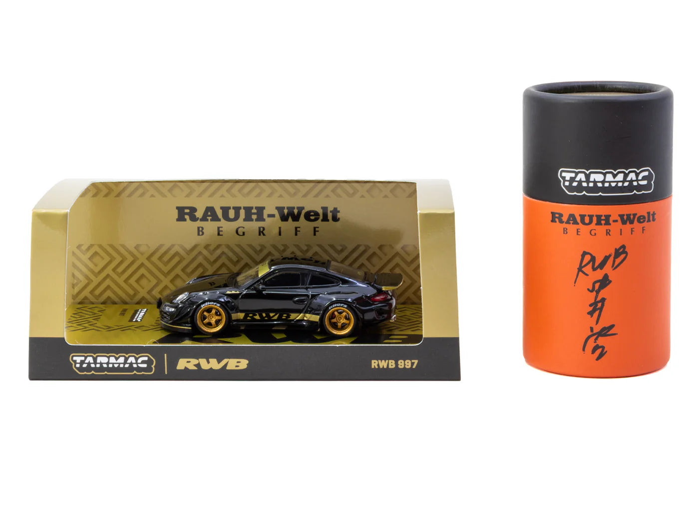 [Pre Order] Tarmac Works - OSK Tools x RWB x Tarmac Works 1/64 RWB 997 Black Bundle Set