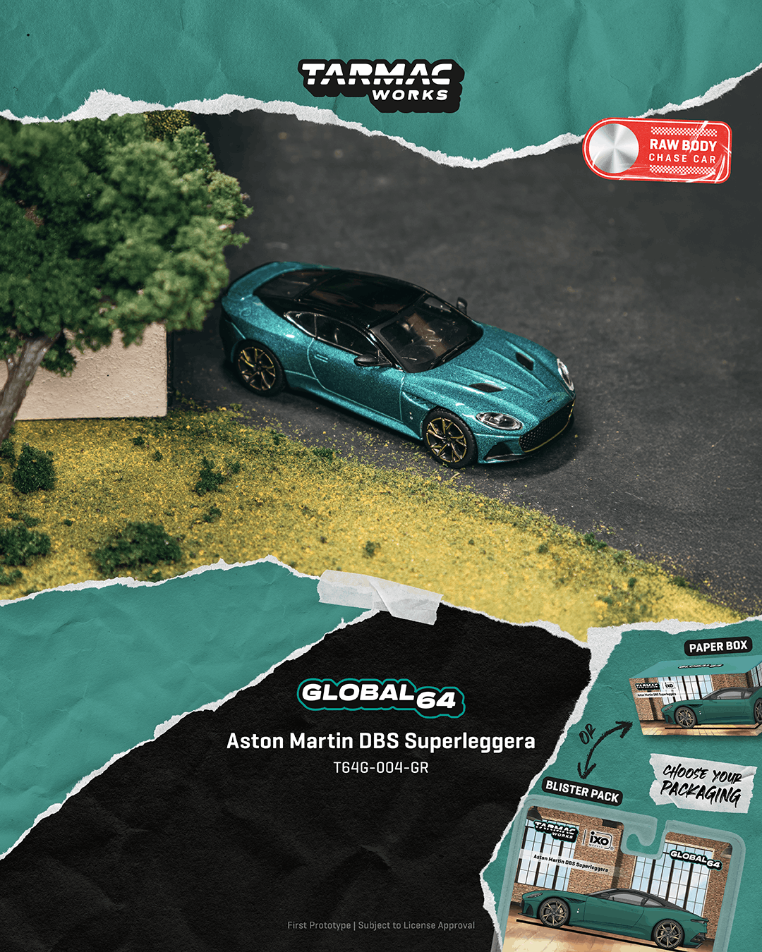 [Pre Order, Box] Tarmac Works - Aston Martin DBS Superleggera - Green Metallic