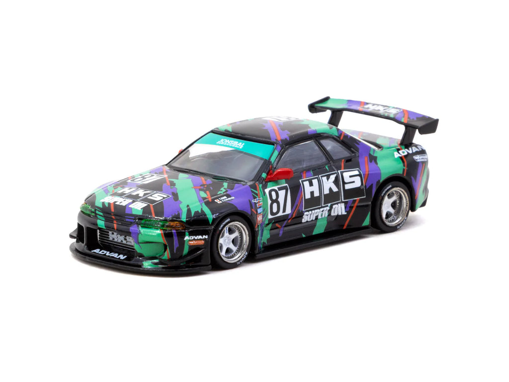 [Pre Order] Tarmac Works - Nissan Skyline (R32) Widebody HKS with Tarmac Cards Combo Set - Designed by Jon Sibal - Global 64