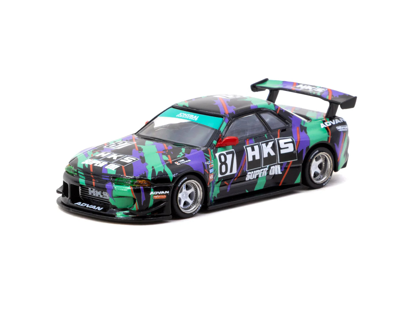 [Pre Order] Tarmac Works - Nissan Skyline (R32) Widebody HKS with Tarmac Cards Combo Set - Designed by Jon Sibal - Global 64