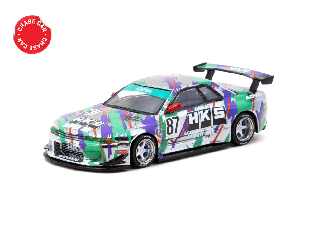 [Pre Order] Tarmac Works - Nissan Skyline (R32) Widebody HKS with Tarmac Cards Combo Set - Designed by Jon Sibal - Global 64