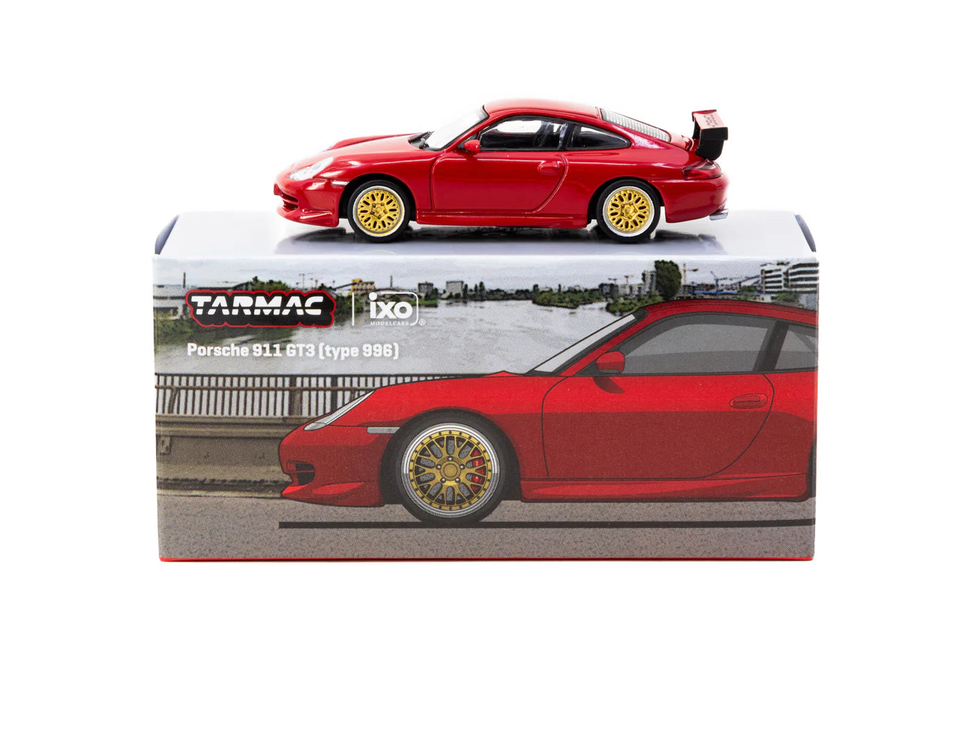[Pre Order] Tarmac Works X iXO Models - Porsche 911 GT3 (type 996) Red - Global64