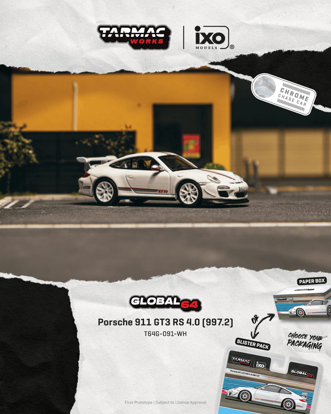 Tarmac Works - Porsche 911 GT3 RS 4.0 (997.2) - White