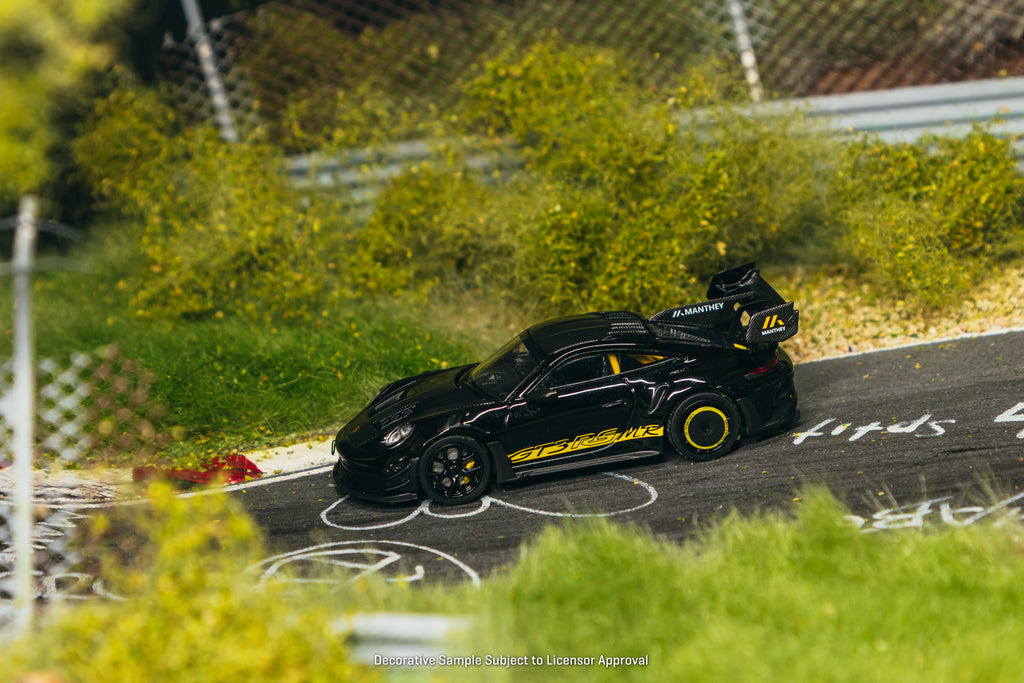 Tarmac Works - Porsche GT3RS (992.1) MR - Black Yellow - Tarmac Special Edition