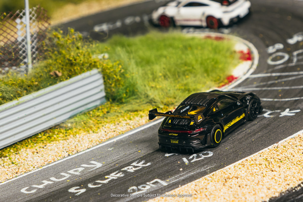 Tarmac Works - Porsche GT3RS (992.1) MR - Black Yellow - Tarmac Special Edition