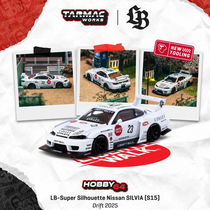 [Pre Order, Free Shipping] Tarmac Works LB-Super Silhouette Nissan SILVIA (S15) Drift 2025