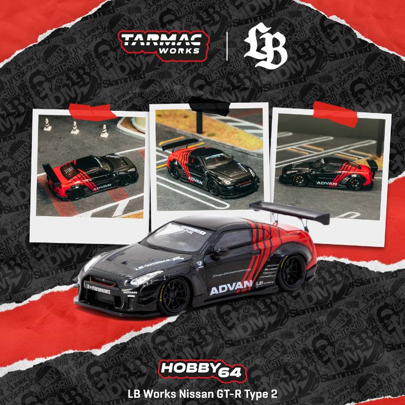 [Pre Order, Free Shipping] Tarmac Works LB Works Nissan GT-R Type 2 Advan